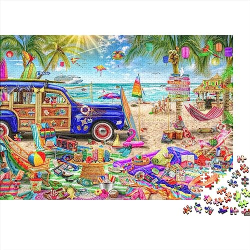 Strandladen Jigsaw Puzzles for Adults Kids 300 Pieces, Large Puzzle Family Game Adult Decompression Child Education Gift for DIY Intellective Educational Game, Gift 300pcs (40x28cm) von XIAOZUUWEI