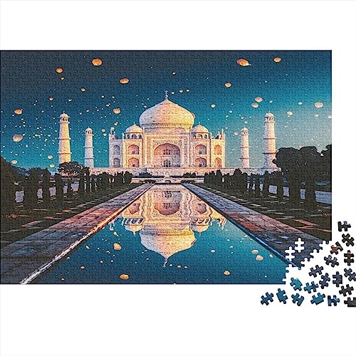 Taj Mahal 1000 Pieces Jigsaw Puzzles for Adults Photo Challenging Puzzle Toys,Multicoloured 1000pcs (75x50cm) von XIAOZUUWEI