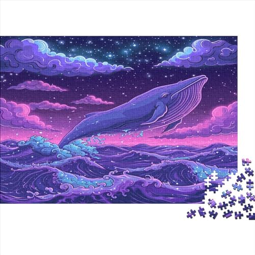 Whale Puzzle Adults 1000 Pieces, Puzzle for Adults and Teenager from 14 Years, Colourful Tile Game Home Decoration 1000pcs (75x50cm) von XIAOZUUWEI