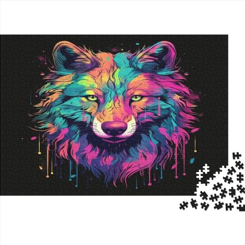 Wolf 1000 Pieces Jigsaw Puzzles for Adults Photo Challenging Puzzle Toys,Multicoloured 1000pcs (75x50cm) von XIAOZUUWEI