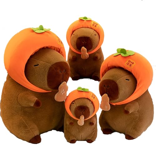 XIAPIA Capybara Plüschtier 30 bis 60cm, Niedliche Stofftier aus weichem Plüsch, Kuscheltier mit Ausziehbar Erdnuss, Kinder Ostern Geburtstag Geschenk für Junge Mädchen (30 CM Edition) von XIAPIA