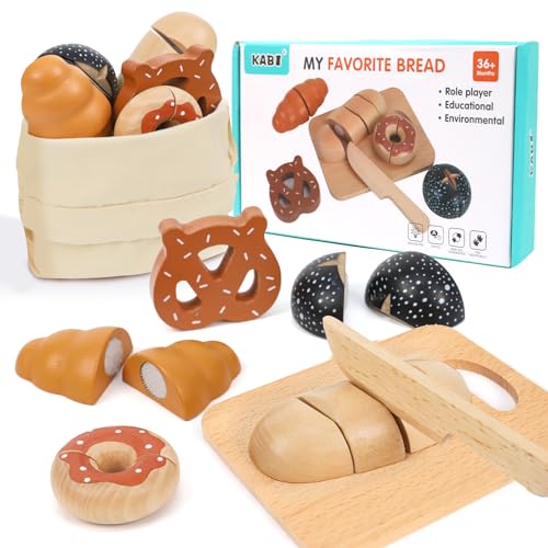 XIAPIA Kinderküche Zubehör aus Holz, Spielküche Zubehör Brot zum Schneiden mit Schneidebrett und Brotmesser, Bäckerei Lebensmittel Kinderspielzeug Rollenspiel, Geschenk zum Geburtstag Junge Mädchen XIAPIA Kinderküche Zubehör aus Holz, Spielküche Zubehör Brot zum Schneiden mit Schneidebrett und Brotmesser, Bäckerei Lebensmittel Kinderspielzeug Rollenspiel, Geschenk zum Geburtstag Junge Mädchen von XIAPIA