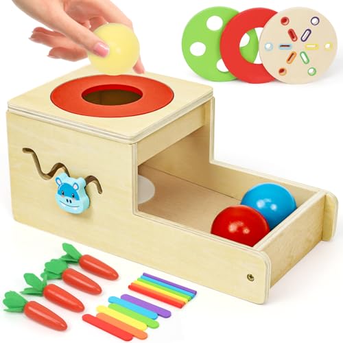 XIAPIA Montessori Holzspielzeug ab 1 Jahr, 6-in-1 Baby Motorik Spielzeug mit Objektpermanenz Sortierspiel Holzpuzzle für Junge Mädchen, Kinder Steckspiel Geschenk zum Geburtstag Neu Jahr Wihnachten XIAPIA Montessori Holzspielzeug ab 1 Jahr, 6-in-1 Baby Motorik Spielzeug mit Objektpermanenz Sortierspiel Holzpuzzle für Junge Mädchen, Kinder Steckspiel Geschenk zum Geburtstag Neu Jahr Wihnachten von XIAPIA