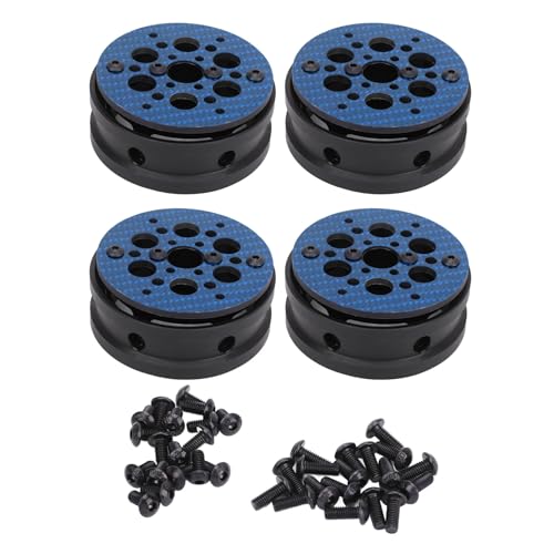 XIASABA 1,9 Zoll RC Autorad Felgen Leichte Kohlefaserräder Rims Fernbedienungsfahrzeug SCX10 RR10 (Blau) von XIASABA