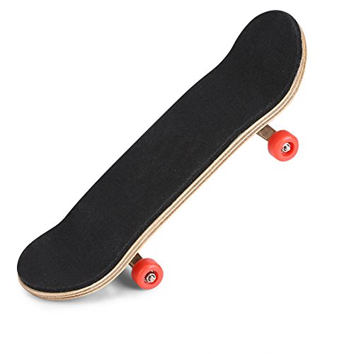 XIASABA 1 Stück Ahorn-Holzlegierungs-Griffbrett, Finger-Skateboards, Finger-Skateboards, Griffbrett-Sets mit Box, reduzieren den Druck, Kindergeschenke (Rot) von XIASABA