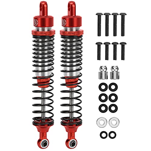 XIASABA 2 Stücke 108 Mm Rc Metalldämpfer Set Für Rgt Himoto Redcat 10 Rc Carsilver (Rot) von XIASABA