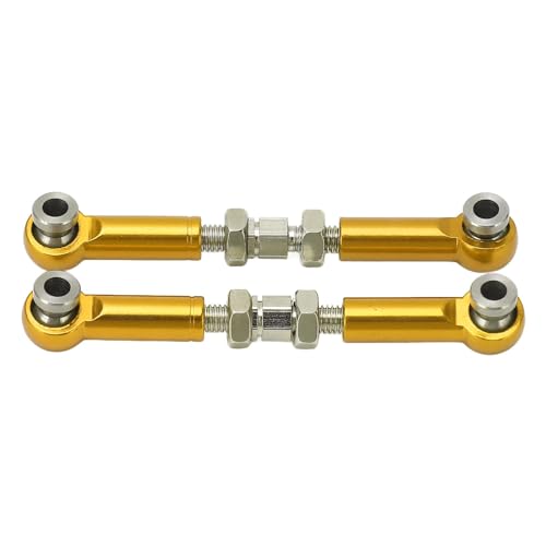 XIASABA 2 Stücke Rc Lenkgestänge Servo Zuggestänge Arm Aluminiumlegierung Rc Autoteile Für Mjx 14210 14209 16208 16209 14 Farbe (Gold) von XIASABA