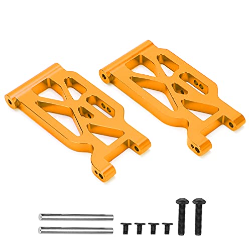 XIASABA 2PCS RC Frontschwung Arm Aluminiumlegierung Fernbedienungsteuerungsteile für Wltoys 104001 1/10 RC -Auto (Gold) von XIASABA