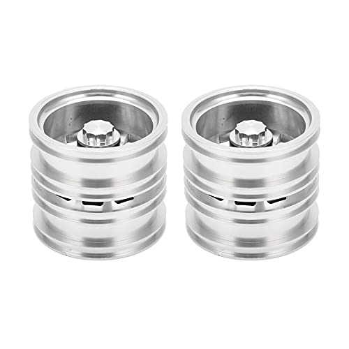 XIASABA 2pcs vorderen hinteren Gummi -Lader -Rädern vorne mit Aluminiumfehlern 1/14 RC Traktor von XIASABA