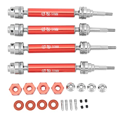 XIASABA 4 Sets RC -Stahl vorne und hinteren CVD -Antriebswellen Ersatz -RC -Verbesserung Teile für Traxxas Slash 1/10 RC Auto (Rot) von XIASABA