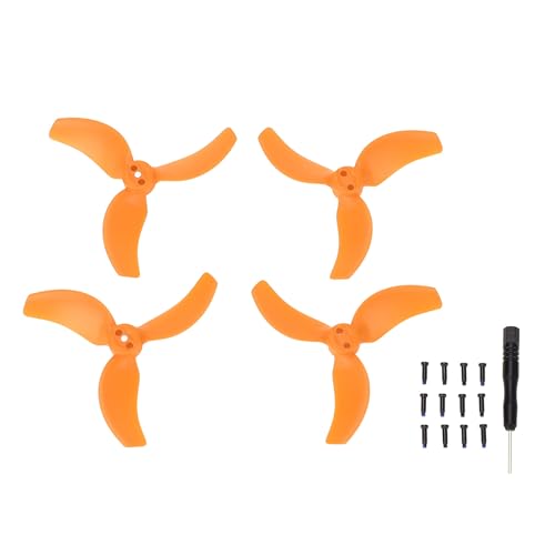 XIASABA 4-teiliger Drohnen-Propeller, geräuscharm, verbesserte Aerodynamik, Klingenersatz für Avata 2 Drohne (Orange) von XIASABA