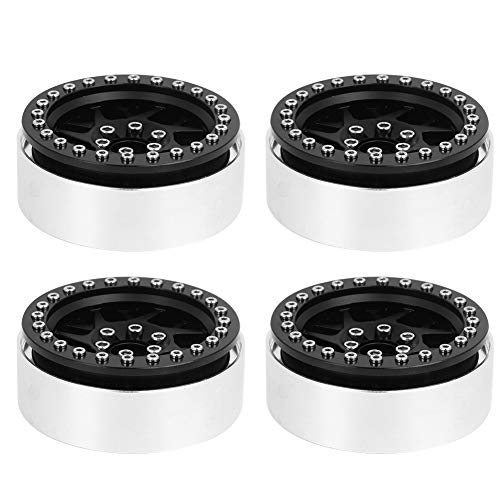 XIASABA 4PCS Metall Wheel Hub RC -Autozubehör für SCX10/D90/‑4 1/10 RC Crawler 2,2 Zoll geeignet (Schwarz) von XIASABA