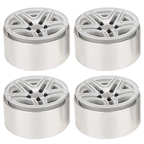 XIASABA Aluminiumlegierung Wheel Wheel Hub Upgrade Teile Leichtes Design für 1/10 RC CAR SCX10 III 4 G500 (Silber) von XIASABA