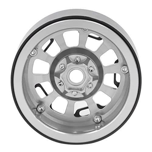 XIASABA Aluminiumlegierung hochwertig 2,2 -Zoll -Rad Rim Hub für Verteidiger Axial SCX10 SCX10 II RC Crawler (Silver) von XIASABA