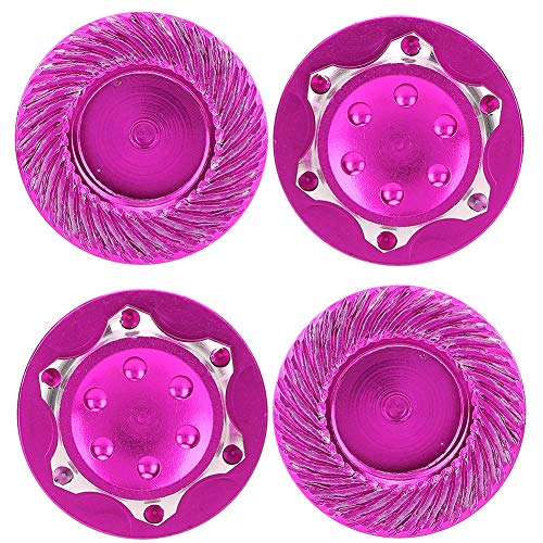 XIASABA Aluminiumlegierungsstaubfestes Randmutter 4PCS -Zubehör für Agama 1/8 RC -Auto (Rosa) von XIASABA