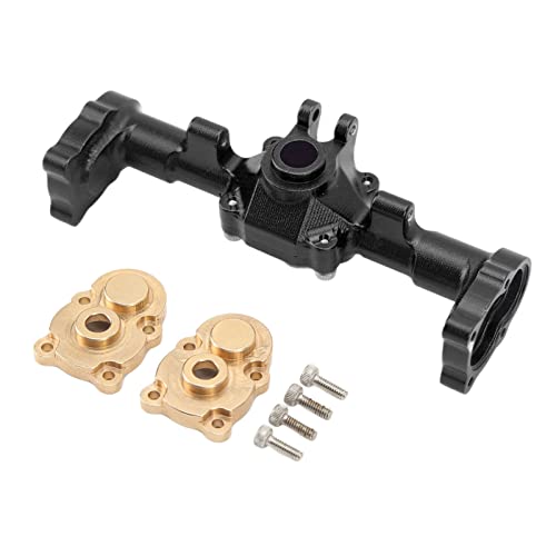 XIASABA CNC Hinterachse Gehäuse Erhöhung erweitert die Hinterachehäuser mit Messing -Zahnradabdeckschraube für RC -Auto FCX24 1/24 (Black) von XIASABA