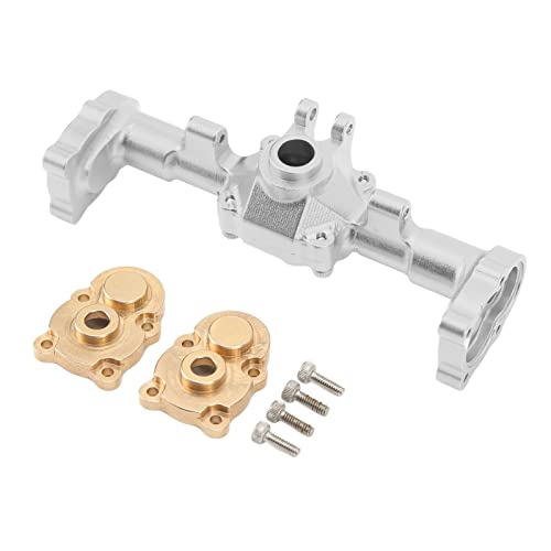 XIASABA CNC Hinterachse Gehäuse Erhöhung erweitert die Hinterachehäuser mit Messing -Zahnradabdeckschraube für RC -Auto FCX24 1/24 (Silver) von XIASABA