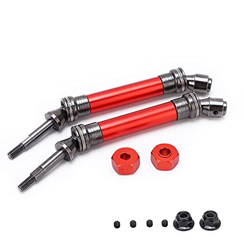 XIASABA Cvd Steel Rear Drive Shaft Assembly for Slash Rustler Vxl 4X4 4Wd 10 Rc Carred (Rot) von XIASABA