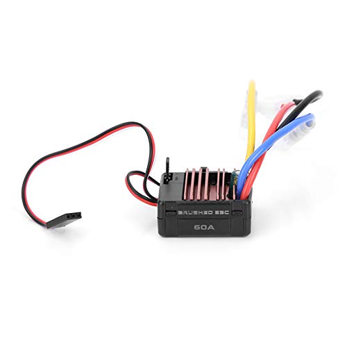 XIASABA Einfach Zu Programmierendes Rc-Autozubehör 11,0×7,0×4,0 60A Rc Gebürsteter Elektronischer Controller Für Ferngesteuertes Autozubehör Elektronischer Controller Rc Esc von XIASABA