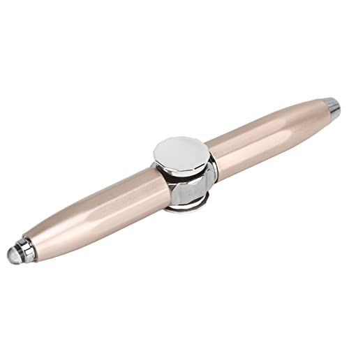 XIASABA Fidget Pen mit LED-Licht, Fingerspitze, leuchtender Gyro-Kugelschreiber, Fingerschreibstift mit LED-Licht zum Lösen von Stress, Fidget Pen (Gold) von XIASABA