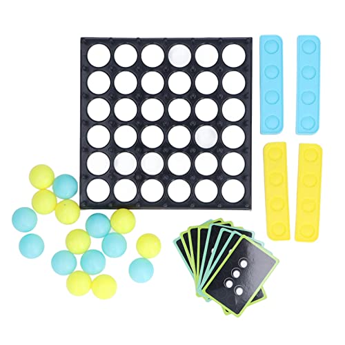 XIASABA Hüpfspiel-Set Bounce-Brettspiel 33. 0×22. 0×5. 0 Hüpfspiel, 2 Farben, 9 Karten, 16 interaktives Desktop-Spiel für Eltern, interaktiv von XIASABA