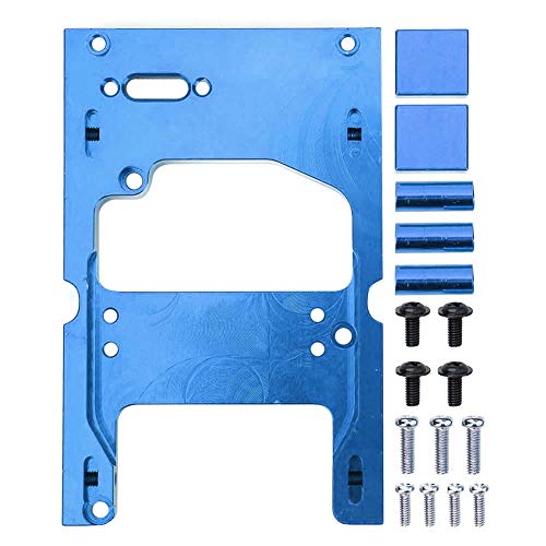 METALLHALTERUNG ZUR BEFESTIGUNG DES LENKMOTORS FÜR WPL RC-AUTO, ALUMINIUMLEGIERUNG, 5 FARBEN, C14 C24 C34 MN90 MN91 (Blau) von XIASABA