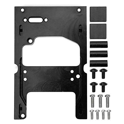 XIASABA Lenkmotor -Reparatur -Basis -Metallhalterung für WPL RC -Auto, Aluminiumlegierung, 5 Farben, C14 C24 C34 Mn90 Mn91 (Schwarz) von XIASABA