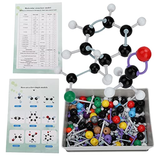 XIASABA Molekulares organisches anorganisches Struktur-Set, Molekulare Strukturmodelle für Chemiestudenten, Lehrer, Molekularmodellierungs-Set, 267-teilig von XIASABA