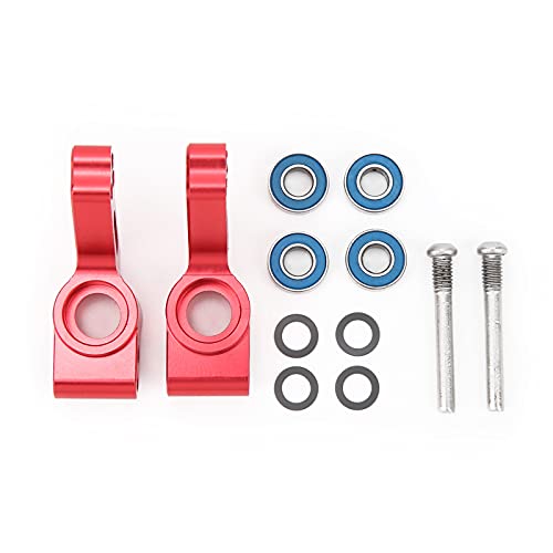 XIASABA RC Aluminiumlegierung Hub -Hub -Hub -Hub -Trage mit Lagern für Traxxas Slash 2WD 1/10 RC -Auto -Upgrade -Teile (Rot) von XIASABA