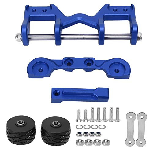 XIASABA RC -Auto -Up -Rad Verstellbarer Stabiler Aluminium -Leichtmetall -Wheelie für Traxxas Maxx 1/10 RC -Auto (Blue) von XIASABA