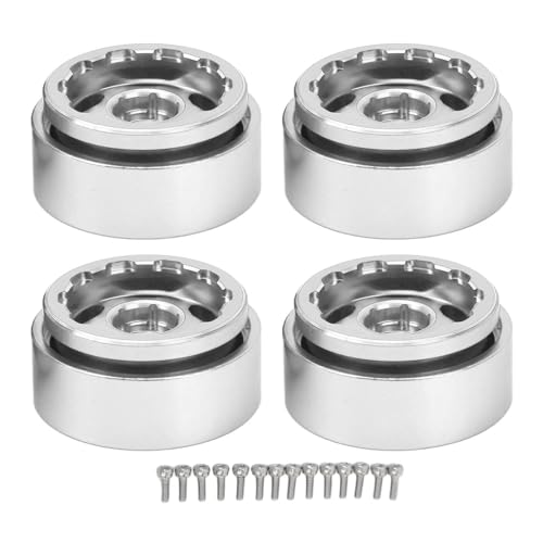 XIASABA RC Car Beadlock Wheels Felgen Aluminiumlegierung 1,0 -Zoll - Felgen 1/18 RC -Autos (Silver) von XIASABA