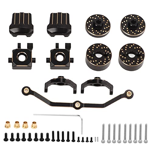 XIASABA RC-Lenksatz, Lenkgelenkstange, Achsschenkel, C-Block, vorne und hinten, Gegengewicht, Diff-Abdeckung, 1/18 RC-Auto, Messing, Verbesserung der Festigkeit von XIASABA