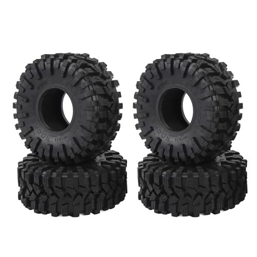 XIASABA RC -Reifen Lange Lebensdauer verbesserter Grip ausgezeichnete Traktionsstabilerfahrung für 1/10 Fernbedienung Crawler Car Black 4pcs von XIASABA