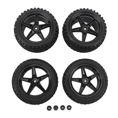 XIASABA RC-Truck-, Off-Road-Reifen, 4 Stück, 85 mm, 33 mm vorne, 85 mm, 42 mm hinten, mit 5-Stern-Felgen von XIASABA