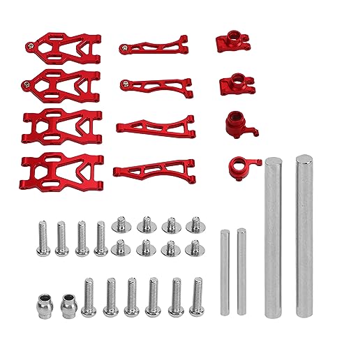 XIASABA RC obere untere Suspensionsarme Aluminiumlegierung Swing Arm Kit Upgrade für SCY16101pro 16102 1/16 Fernbedienungssteuerungspfuszubehör Zubehör (Rot) von XIASABA