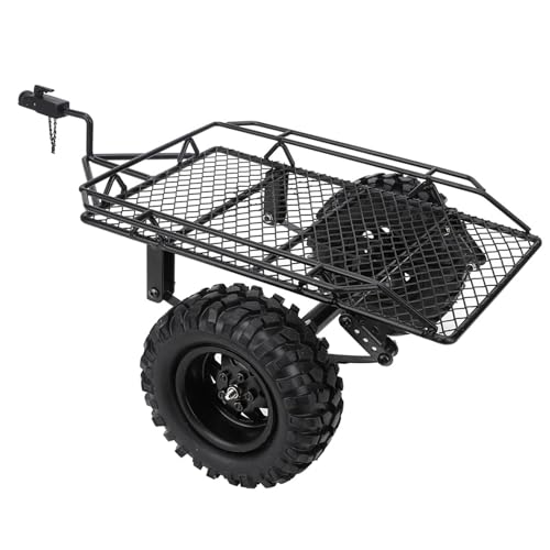 XIASABA Rc 16 Sattelschlepper und Anhänger 26. 0×26. 0×10. 0 Metall Rc Eimer Anhänger Simulation Nachlauf Auto Für Trx4 D90 Scx10 Cc01 10 Teileschwarz Anhänger Teil Rc Auto 4X4 von XIASABA