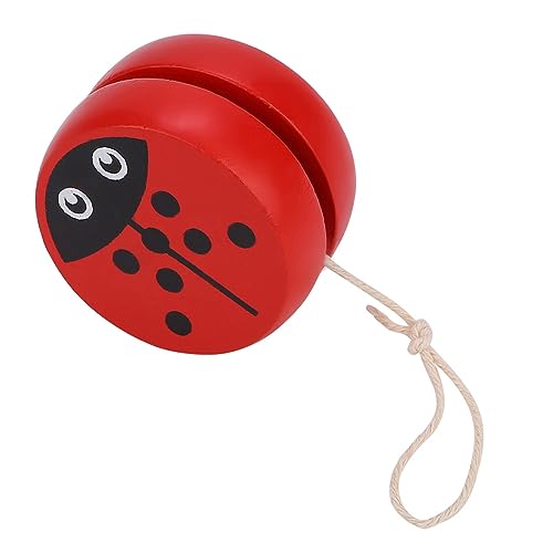 XIASABA Wooden Yoyo für Kinder Anfänger YoYo mit Schnur, niedliches Cartoon-Muster Anfänger Yoyo Ball Früher ziehung niedliches Cartoon-Muster Holz Früher ziehung für Kinder Herz (Type B) von XIASABA