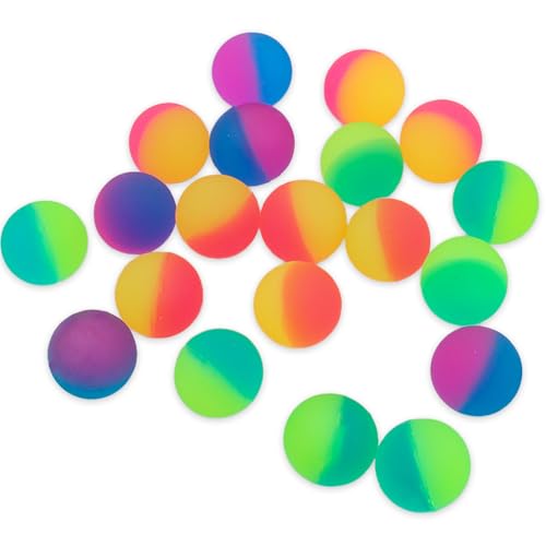 20 Stück Bunt Gummiball, 25mm Flummies für Kinder,Springball Gummiball Hüpfball für Kinder Mitgebsel Kindergeburtstag,Geeignet für Kindergeschenk Werbegeschenke oder Event Party Souvenirs von XIASHENG