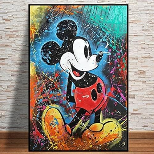 Puzzle 1000 Pieces Colourful Mickey Mouse Painting Graffiti Street Art Picture Puzzle 1000 Pieces of Toy Puzzles Funny Family Game for Children Adults 50 x 75 cm (20 x 30 inches) von XIAXIAJIA