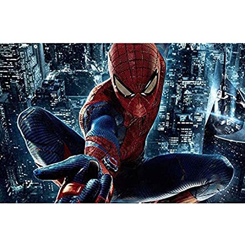 Wooden Figure Puzzle Decompressed Adult Spiderman Illustration Children 500/1000/1500 Pieces Difficult Puzzle Spiderman Puzzle Mat Cartoon from D 1000 Pieces von XIAXIAJIA