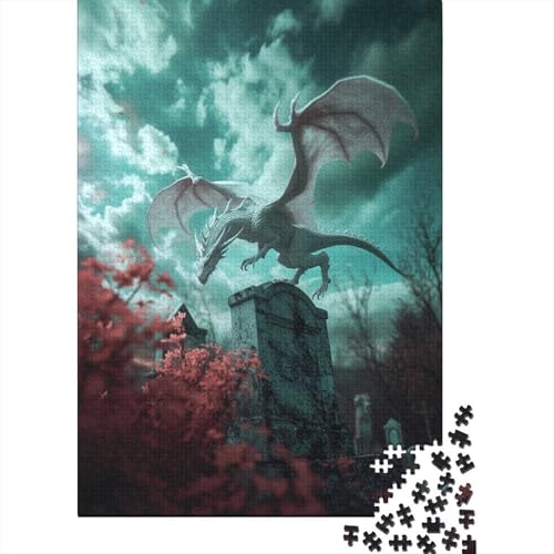 Drache Puzzle 1000 Teile,Puzzle Für Erwachsene, Impossible Puzzle, GesKükenlichkeitsspiel Für Die Ganze Familie,Puzzle Farbenfrohes,Puzzle-Geschenk,RaumdekoRatteion Puzzel 1000pcs (75x50cm) von XIDNALETY