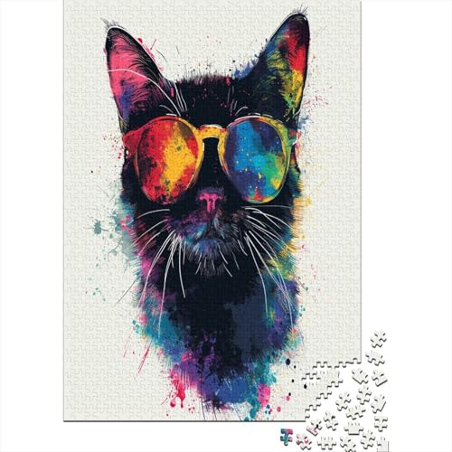 Kat Puzzle 1000 Teile,Puzzle Für Erwachsene, Impossible Puzzle,Puzzle 1000 Puzzle Home DekoRatteion Puzzle,Erwachsenenpuzzle Puzzel 1000pcs (75x50cm) von XIDNALETY