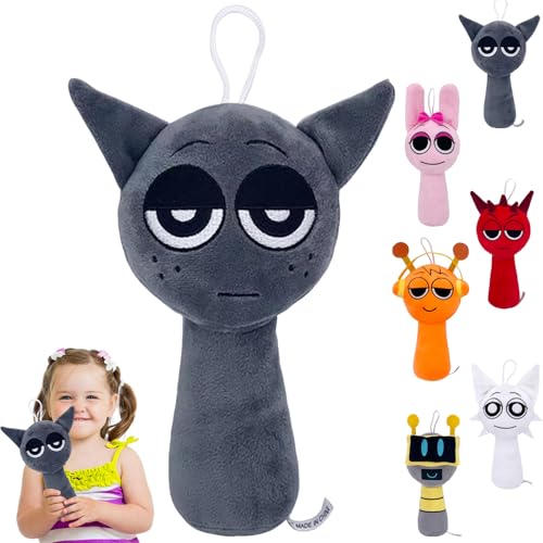 XIEXIESHER Sprunki Plush, 20 cm/7.87 inch Sprunki Kuscheltier, Sprunki Gray Plush, Sprunki Plushies für Jungen Mädchen and sprunki Fans Geburtstag Geschenk, Geschenke für Klassenkameraden von XIEXIESHER