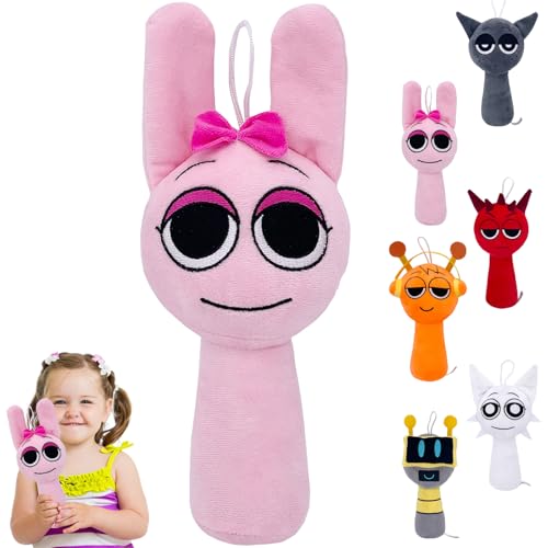 XIEXIESHER Sprunki Plush, 20 cm/7.87 inch Sprunki Kuscheltier, Sprunki Pinki Plush, Sprunki Plushies für Jungen Mädchen and sprunki Fans Geburtstag Geschenk, Geschenke für Klassenkameraden von XIEXIESHER