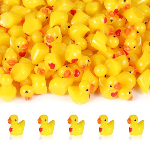 100stk Mini-Enten aus Kunstharz, Gelb Großes Liebesherz Kleine Miniatur-Ente Kleine Entenfiguren DIY-Zubehör für Streichspiele Puppenhäuser Landschaften Projekte Valentinstagsdekoration 100stk Mini-Enten aus Kunstharz, Gelb Großes Liebesherz Kleine Miniatur-Ente Kleine Entenfiguren DIY-Zubehör für Streichspiele Puppenhäuser Landschaften Projekte Valentinstagsdekoration von XIHIRCD
