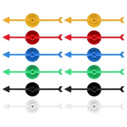 12stk Spielspinner, 10cm Große Spielspinner aus Kunststoff mit Pfeilen Brettspielspinner in 6 Farben Ersatz für Twister-Spinner für Klassenzimmer Brettspiele Aktivitäten DIY-Projekte von XIHIRCD