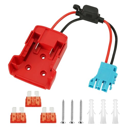 Kabelbaum-Stecker, Werkzeugakku-Adapter für Power Wheels mit Sicherungen, Schraube, Gummistopfen Ersatz-Kabelbaum-Kit Kompatibel mit Peg-Perego von XIHIRCD