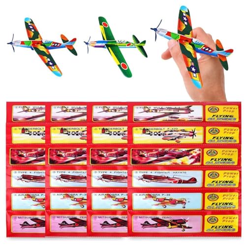 XIKTTK Styroporflieger Kinder 24 Stück, Styropor Flugzeuge Für Kinder, Styropor Flugzeug Kinder, Flugzeug Styropor, Wurfgleiter, Flieger Styropor Kinder, Flugzeug Spielzeug Set von XIKTTK