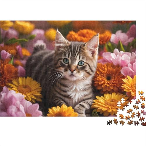 Katze Puzzle 1000 Teile Erwachsene 1000 Teile Jigsaw Haustiere Puzzles Für Wohnkultur Wandkunst 1000pcs (75x50cm) von XINCHENMM