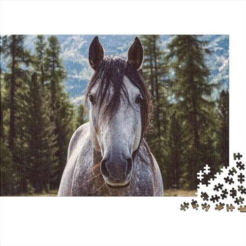 Pferd Puzzle 1000 Teile Erwachsene 1000 Teile Jigsaw Tiere Puzzles Für Wohnkultur Wandkunst 1000pcs (75x50cm) von XINCHENMM